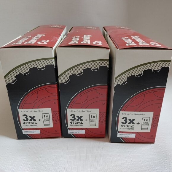 Beau's Brewing Co. Collectible Glasses x3 COMPLETE COLLECTION EMPTY CANS - Picture 4 of 6